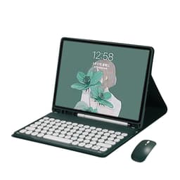 Bluetooth Tangentbordsfodral - Djupgrön + Mus för Samsung Galaxy Tab A