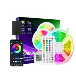 20m RGB LED Strip Lys Kit - EU Stik, Farveskiftende, Fjernbetjening