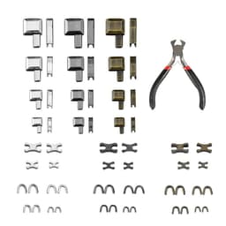 Reparasjonssett for glidelås med 61 deler, erstatning av glidelåser i metall