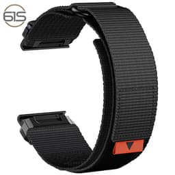 26 mm nylon klokkereim for Garmin Fenix 8/7X Pro/5X/6X Sort
