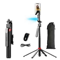 NÖRDIC AI Auto Face Tracking Selfie Stick – 360° rotasjon + 270° tilt, 4-i-1 telefonstativ, 180 cm stativ i aluminiumlegering med 4 ben