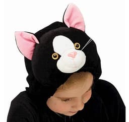 Lasten puku Kissa musta (128 cm)