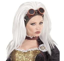 Steampunk peruk + glasögon