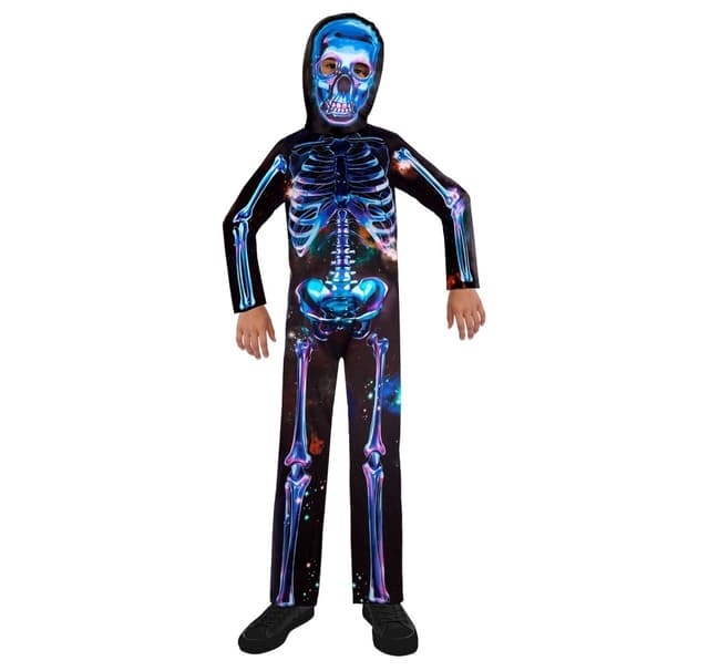 Børnekostume Neon Skelton Boy Recyc 6-8y (128 cm)