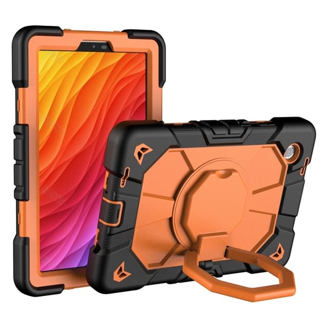 Til Samsung Galaxy Tab A11 Etui PC+Silikone Tablet Cover Black + Orange