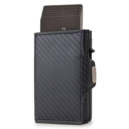 RFID-blokkerende ID-kortveske Kredittkortholder Aluminiumslegering + PU-skinn - Carbon Fiber