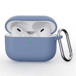 AirPods Pro 3 -kuulokkeille tarkoitettu silikonikuori, integroitu Bluetooth-kuulokkeiden suojus koukulla - Laventeli