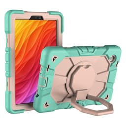 Til Samsung Galaxy Tab A11 Etui PC+Silikone Tablet Cover Green + Pink