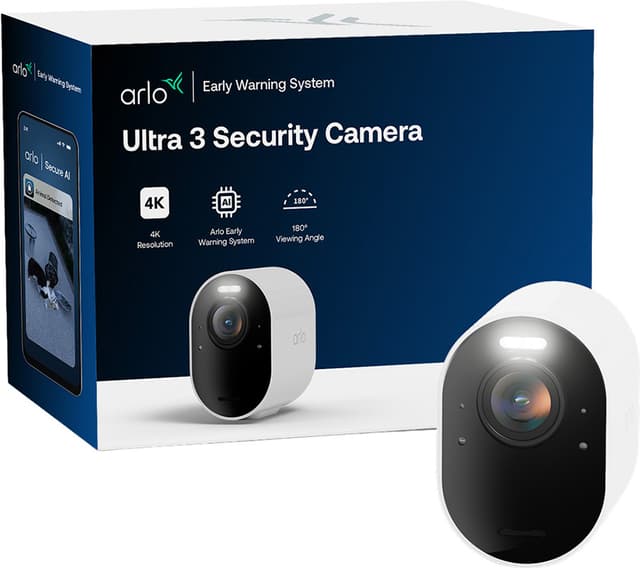 Arlo Ultra 3 4K sikkerhedskamera (hvid)