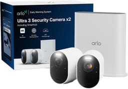 Arlo Ultra 3 4K sikkerhedskamera (2-pak, hvid)