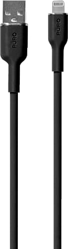 Puro USB-A till Lightning Kabel Icon Soft - Svart