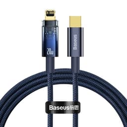 Baseus Explorer USB USB-C till Lightning kabel 20W 1m - Blå