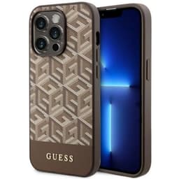 Guess Mobilskal till iPhone 14 Pro MagSafe GCube Stripes - Brun