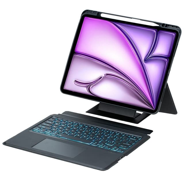 Bluetooth-tastatur (US) til iPad Air 13 (2025) / (2024) / iPad Pro 12.9 (2022) / (2021) / (2020) / (2018) Stand Case