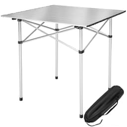 tectake Campingbord, aluminium 70x70x70cm foldbar 70 x 70 x 70 cm Grå