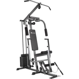 tectake Træningsstation home gym med bænkemodul 160 x 101 x 203 cm Sort