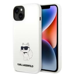 Karl Lagerfeld Choupette Skal för iPhone 14 Plus – Vit Silikon