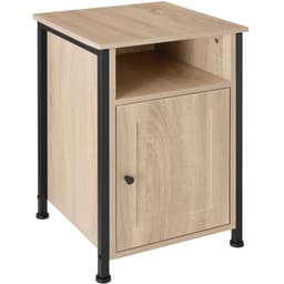 tectake Sengebord Blackburn 40x42x60,5cm 42 x 40 x 60.5 cm Industrielt Lyst Træ, Egetræ Sonoma