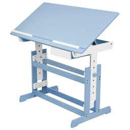 tectake Skrivebord til børn med kant 109 x 55 x 94 cm Blå
