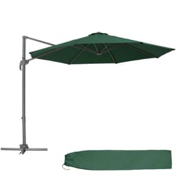 tectake Parasol Daria med overtræk 300cm 372 x 300 x 250 cm Grøn