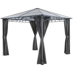 tectake Pavillon Caracas, polycarbonat-tagplader 3 x 3 m