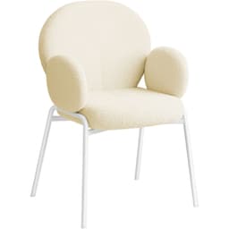 tectake Fåtölj Scandi med bouclétyg 61.5 x 62 x 90 cm Creme