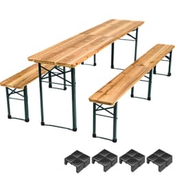 Piknikbord med 2 benker sammenleggbar 219 cm