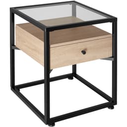 tectake Preston Sängbord 43x45x54,5cm 45 x 43 x 54.5 cm Industriellt Lätt Trä, Ek Sonoma