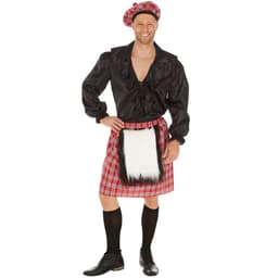 tectake Skotte kostume M, sort/rød