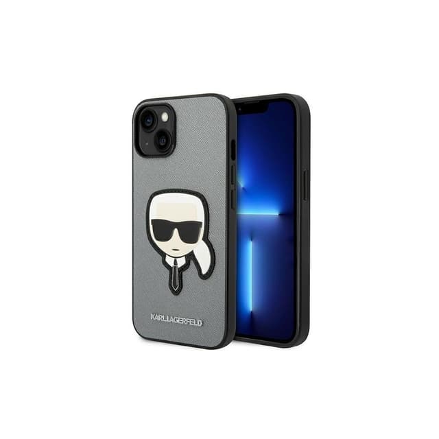 Karl Lagerfeld Fodral Saffiano Silver iPhone 14 Pro Max