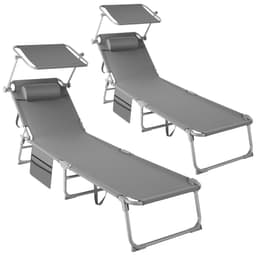 2 kappaleen setti aurinkotuoli Chloé 4-asentoinen päätyynyllä