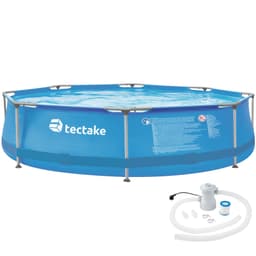 tectake Badebassin rund med pumpe Ø 300 x 76 cm 300 x 300 x 76 cm Blå