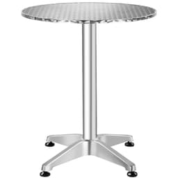tectake Cafébord i aluminium Ø60cm 60 x 60 x 114 cm Grå