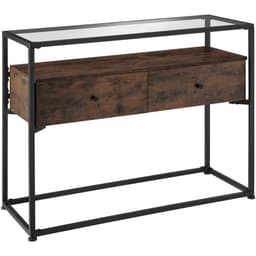 tectake Konsolbord Reading 101,5x41,5x80,5cm 101.5 x 41.5 x 80.5 cm Industriellt Mörkt Trä, Rustikt
