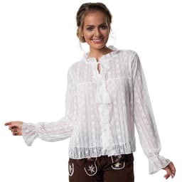 tectake Tracht-blus Susannerl XXL, vit