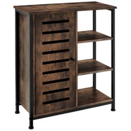 tectake Skänk 71x32x82cm 71 x 32 x 82 cm Industriellt Mörkt Trä, Rustikt