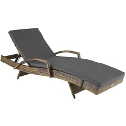 tectake Polyrattan liggestol Océane 190 x 71 x 74.5 cm Natur