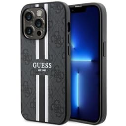 Guess Mobilskal till iPhone 14 Pro MagSafe Printed Stripes Svart
