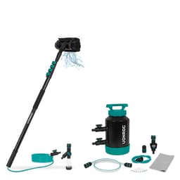 VONROC Tvättborste & Vattenavhärdare Set – Teleskopisk 4,60m Tvättborste och Kalkfritt Vatten för Rengöring av Bilar, Fönster och Mer