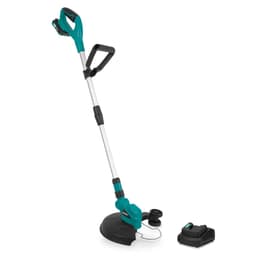 VONROC 20V Batteridriven Grästrimmer - Teleskopiskt Handtag, 250mm Skärdiameter, Dubbel Spole 8m, Justerbar Vinkel för Trimning av Gräskanter och Ogräs