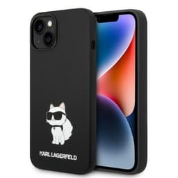 Karl Lagerfeld Choupette Silikonfodral för iPhone 14 Plus Svart