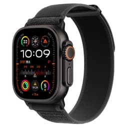 Nylon klokkerem kompatibel med Apple Watch - Pustende Sport Loop-remmer for iWatch Series 8/7/6/5/4/3/2/1/SE/Ultra Sort L