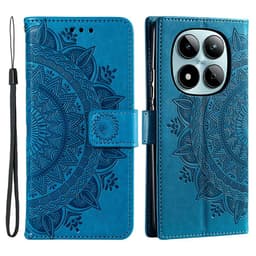SKALO Mandala Plånboksfodral för Xiaomi Redmi Note 15 Pro 5G - Blå