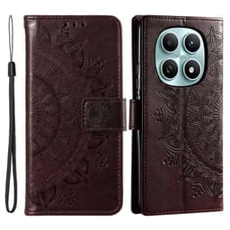 SKALO Mandala Plånboksfodral för Xiaomi Redmi Note 15 5G - Brun