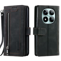 SKALO Big Wallet 9-LOMMER Flip Cover til Xiaomi Redmi Note 15 Pro+ 5G - Sort