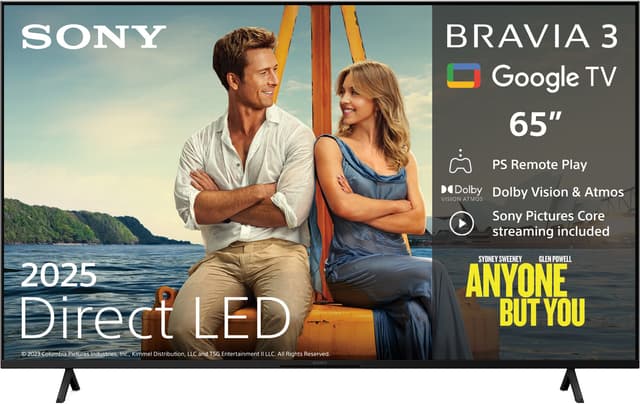 Sony 65” Bravia 3 4K LED smart TV (2025)