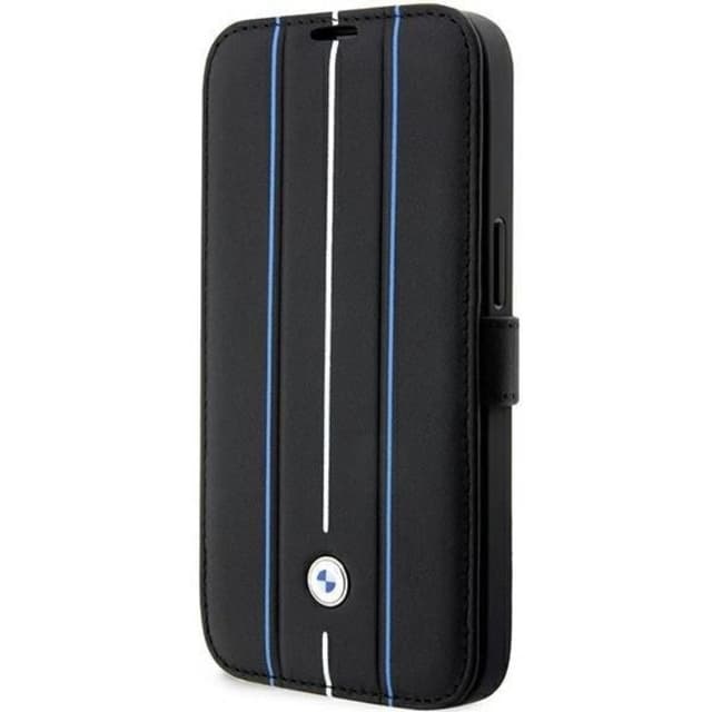 BMW iPhone 14 Pro Plånboksfodral Läder Stramp Lines