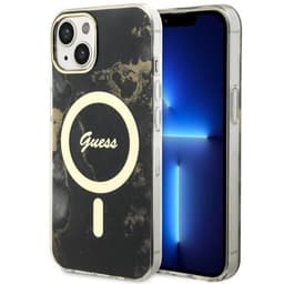 Guess Mobilskal till iPhone 14 Plus MagSafe Guld Marble - Svart