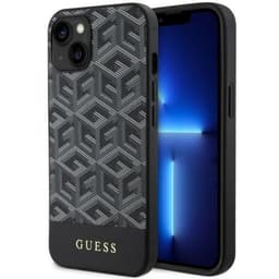 Guess Mobilskal till iPhone 14 Plus MagSafe GCube Stripes - Svart