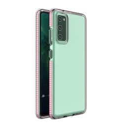 Spring TPU Gel Protective Mobilskal Galaxy A02s - Ljus Rosa